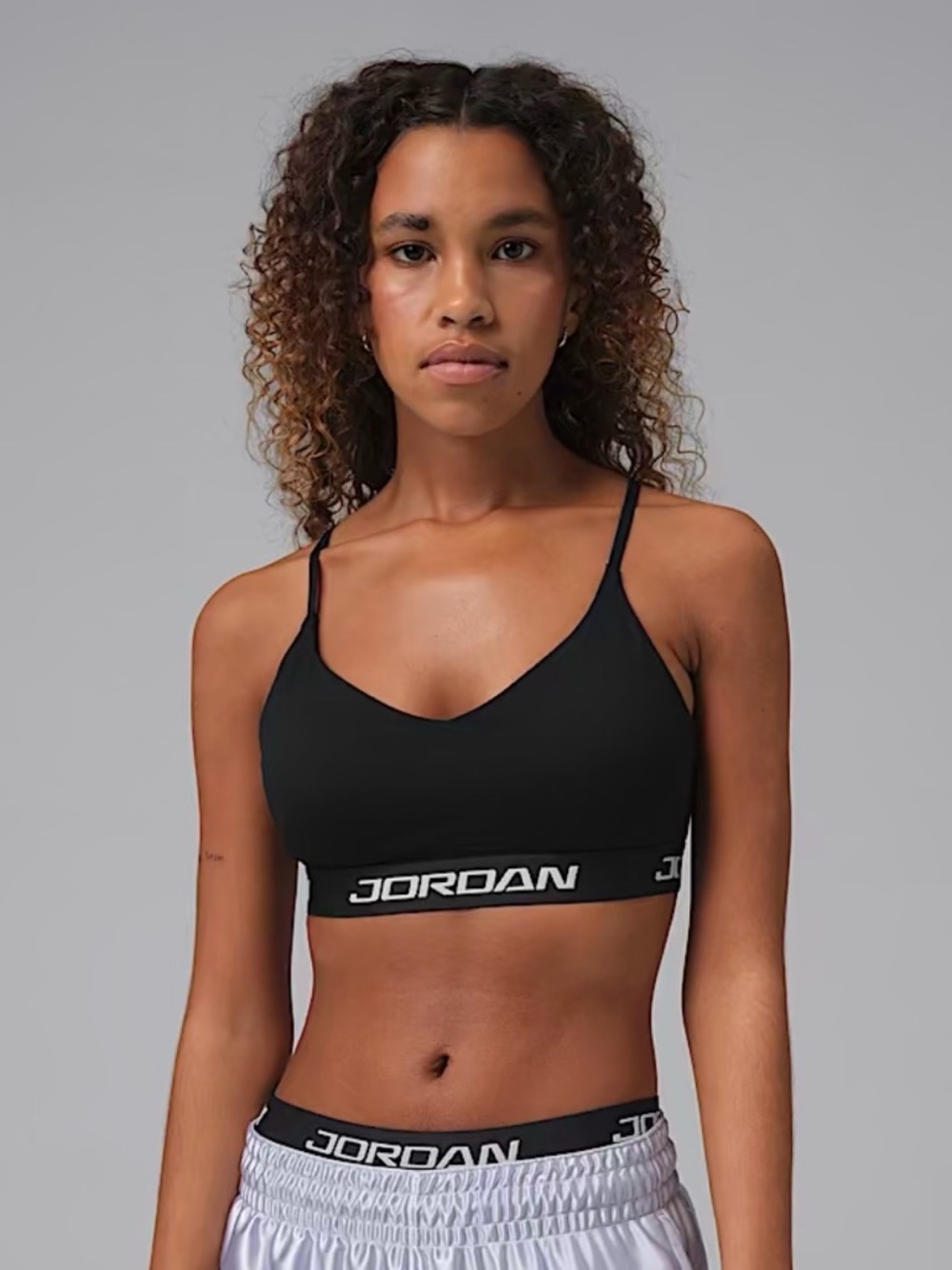 Jordan Women's Medium Sport Indy Logo Light Support Bra Adjustable Straps New